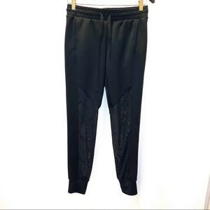 Black fabletics mesh jogger pants